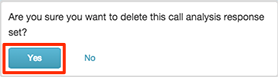 Figure shows selecting Yes to confirm the deletion of the selected item.