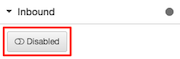Figure shows Inbound toggle switch in its enabled position