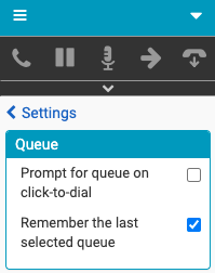 Queue Settings window for selected queue