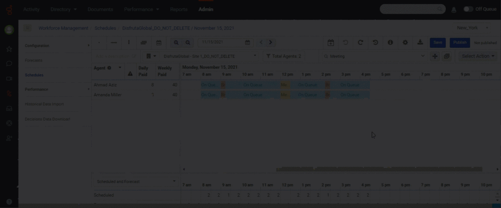 Undo and redo shift changes in Day mode