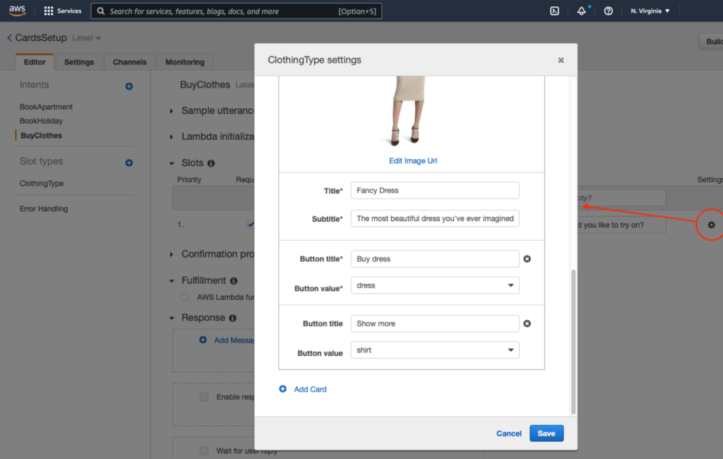 Carousels in Amazon Lex V1