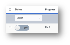 Campaign Management view progress indicator