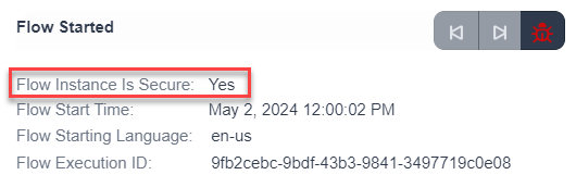 Flow instance is secure