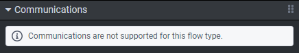 Data not supported for flow type