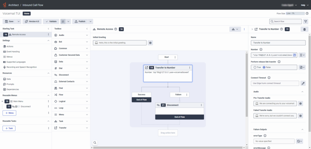 Enable remote voicemail access
