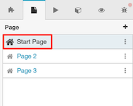 Figure shows Start Page selected.