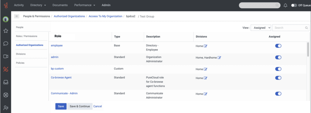 New authorized groups UI