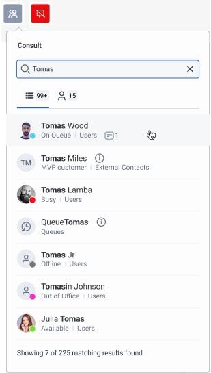 The Genesys Cloud digital consult window