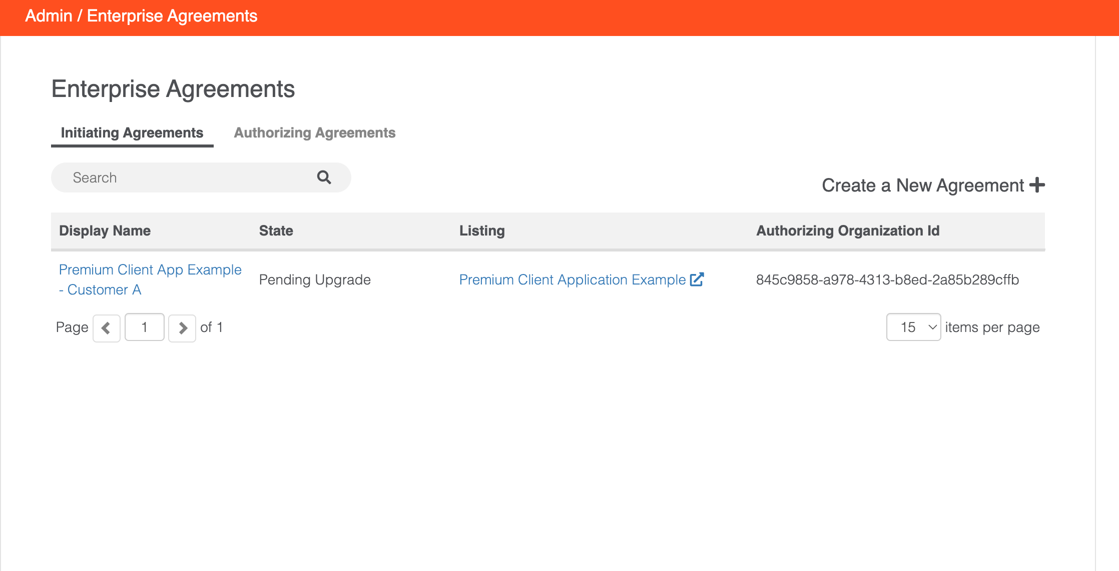 Initiating Enterprise agreements