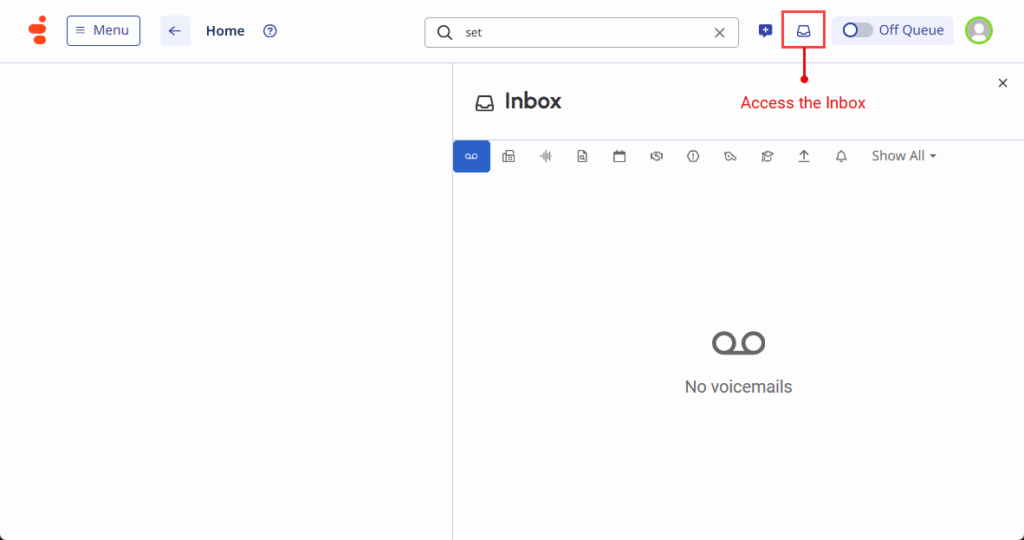 Access the Inbox