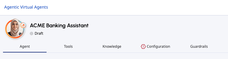Navigation in AI Studio - Agentic Virtual Agent