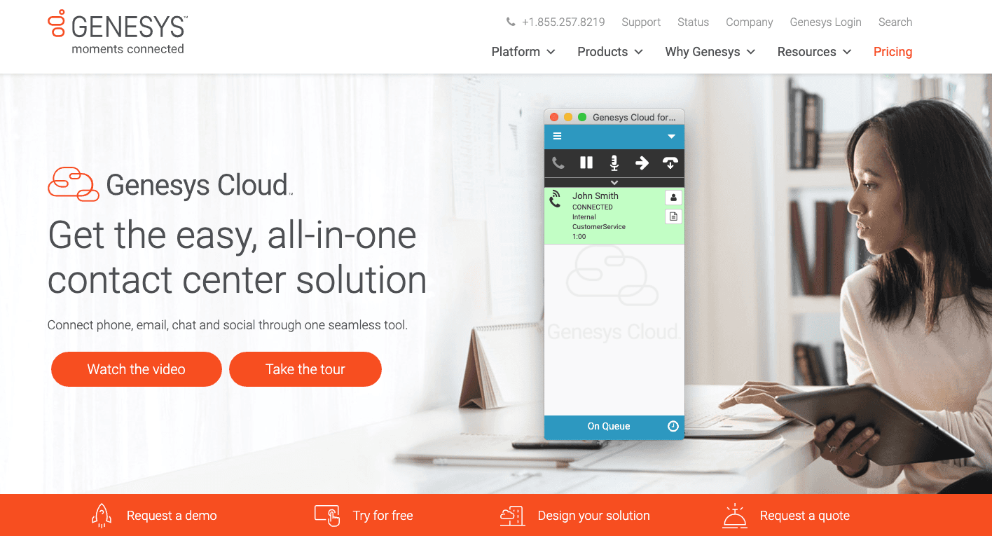 Click to enlarge. Screen pop to webpage with Genesys Cloud for Chrome