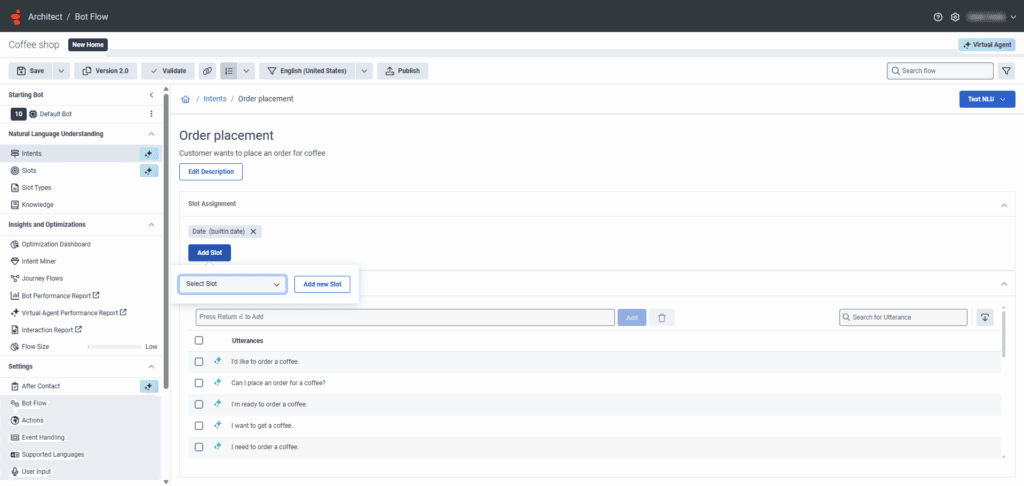 Click to enlarge. Utterances with Virtual Agent