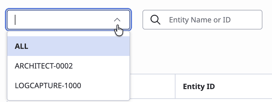 Click to enlarge. The Event Definition ID drop-down in the Operational Console