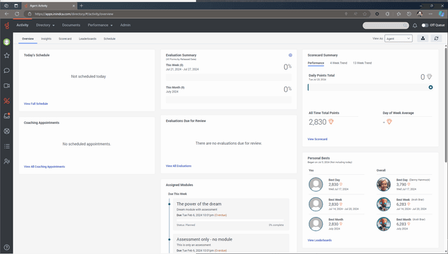 Click to enlarge. Agent & Supervisor Activity Overview screens after change
