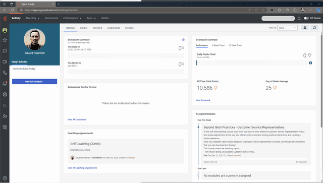 Click to enlarge. Agent & Supervisor Activity Overview screens before UI change