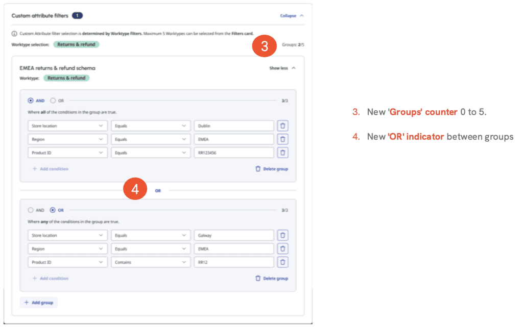 Click to enlarge. New Or operator and group counter options