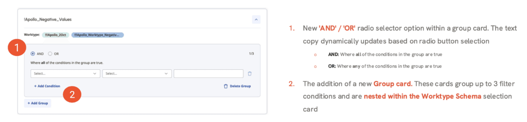Click to enlarge. New Or operator and grouping options