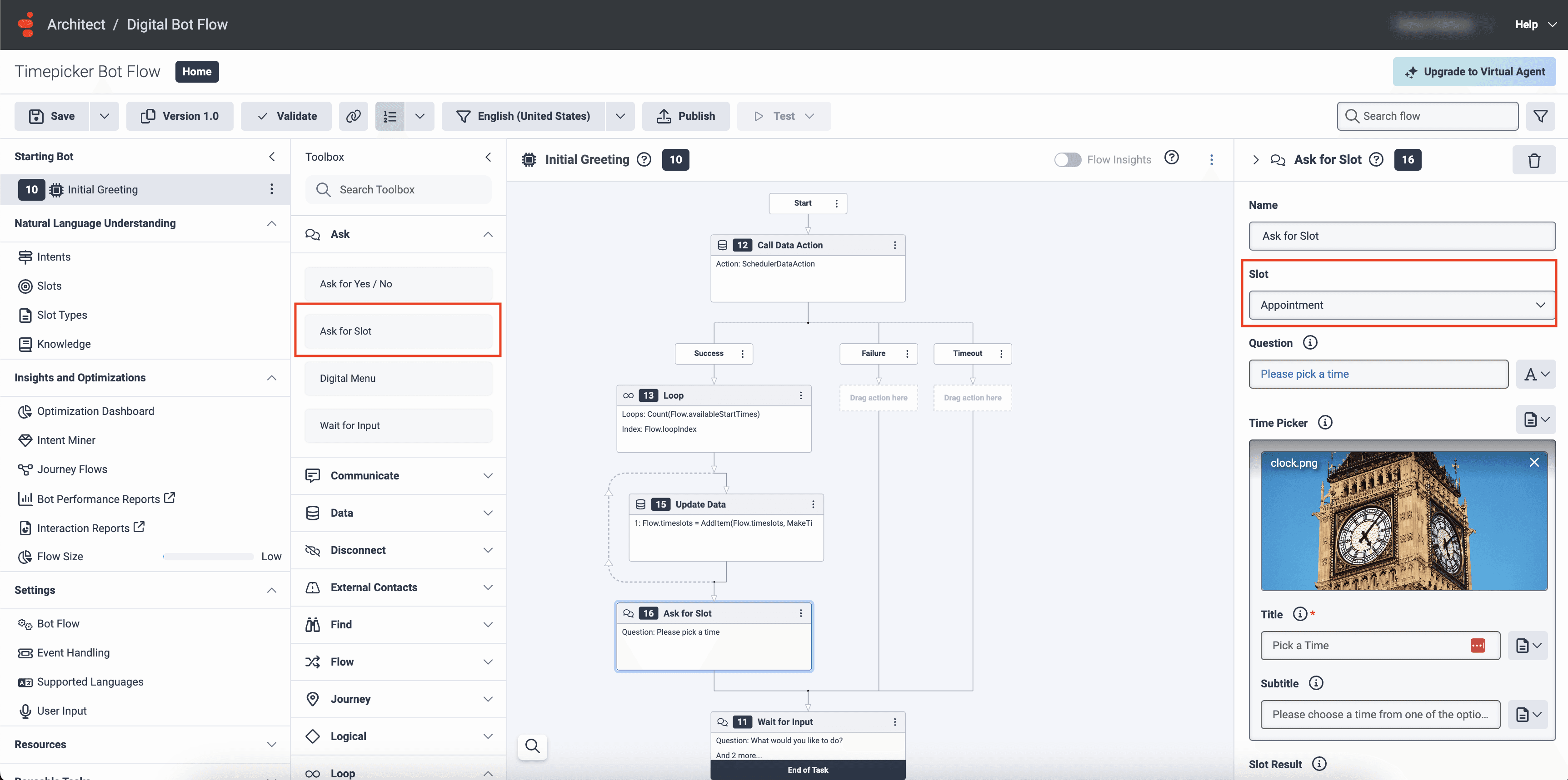 Click to enlarge. Natural Language Understanding - Timeslot Slot