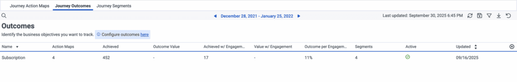 Click to enlarge. Screenshot showing Action map analytics