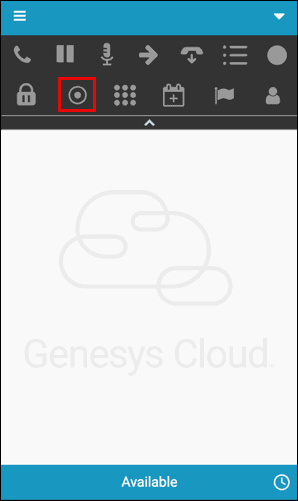 Click to enlarge. This image is a screenshot of the embedded client with the Snippet recording icon highlighted.