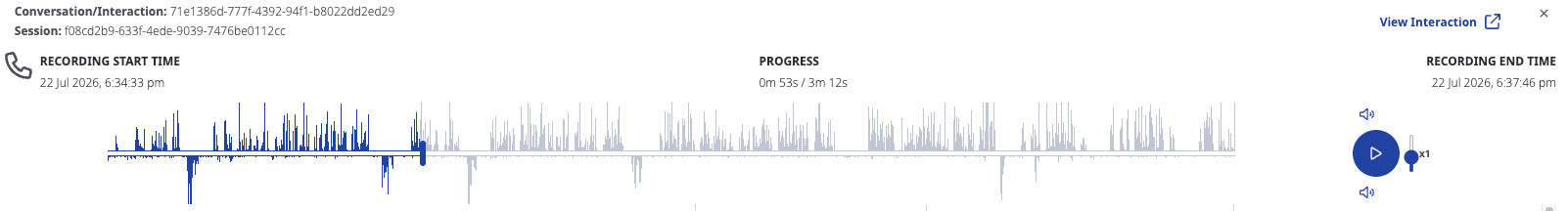 Click to enlarge. Architect utterance history recording
